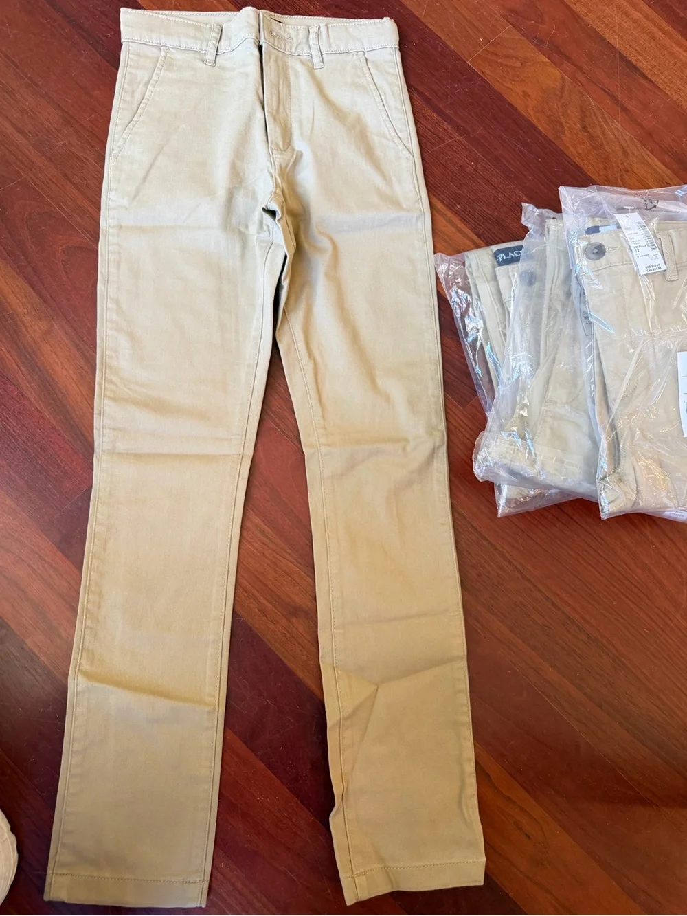 Boys Slim Khaki Pants - Tan